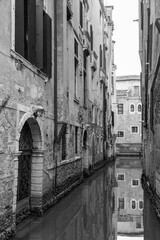 Beautiful canals and traditional Venetian buildings in Venice, Italy