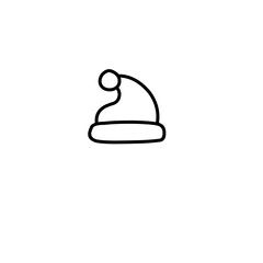 Christmas Hat Line Icon