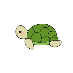 A cute turtle with a smile on its face
