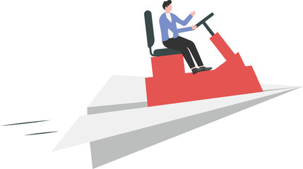 Businessmen control the paper plan.

