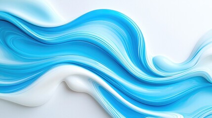 Obraz premium Abstract Blue and White Liquid Flowing Design