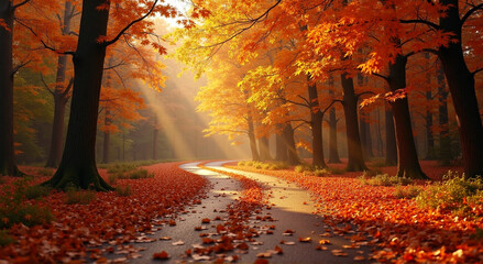 Fototapeta premium autumn in the park