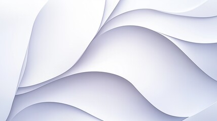 Abstract Elegance of Flowing White Paper Textures
