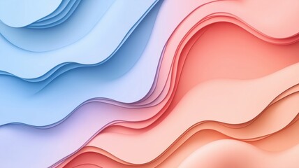 Soft Waves in Pastel Hues Dance Across the Canvas