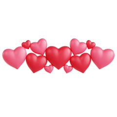 Hearts Decoration 3D Illustration