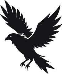 eagle silhouette vector  flying bird vector silhouette