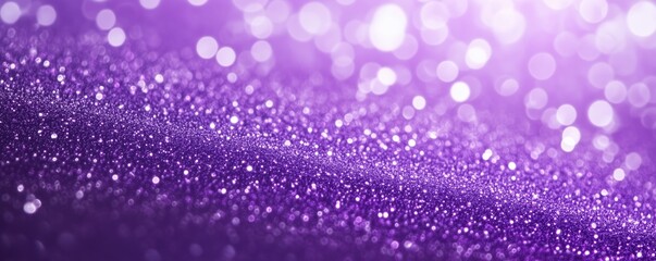 Purple Glitter Background with Bokeh Effect