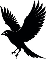 eagle vector illustration  flying bird vector silhouette