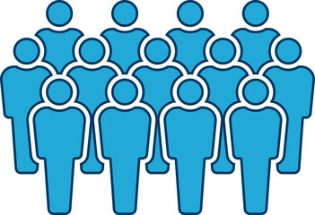 People group icon set. Team of worker. User profile symbol. Group of people or group of users. Persons symbol. Population icon. Increase social development, global demography. Vector illustration.