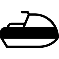 Vector Icon Jet Ski, Sea Scooter, Watercraft, Sea, Vehicle