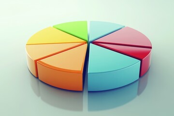 Business insights through infographic visualizations analyzing a colorful pie chart for effective data representation in a digital environment