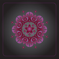 Colorful mandala design abstract floral pattern