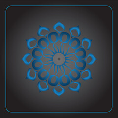 Colorful mandala design abstract floral pattern