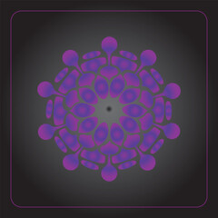 Colorful mandala design abstract floral pattern