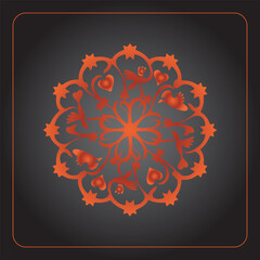 Colorful mandala design abstract floral pattern