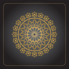 Colorful mandala design abstract floral pattern