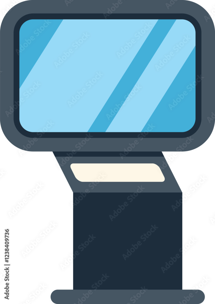 Aufkleber interactive information kiosk providing guidance and navigation to users in public spaces