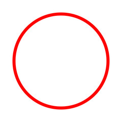 Red circle illustration, color
