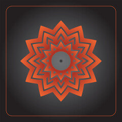 Colorful mandala design abstract floral pattern