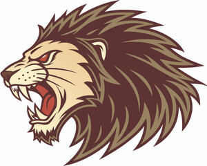 Angry lion. lion head logo silhouette. Sport vector logo lion, lion icon, lion head, vector.  vector illustration of a lion head.