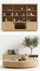 A sleek and stylish living room.