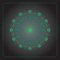 Colorful mandala design abstract floral pattern