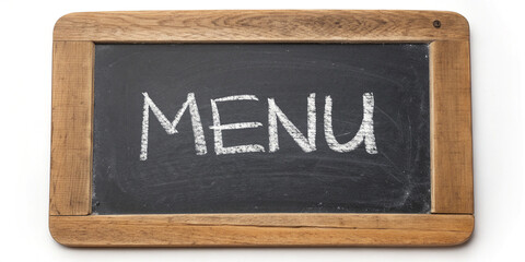Menu Written in Chalk on a Blackboard for Charming Restaurant and Cafe Ambiance