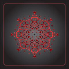 Colorful mandala design abstract floral pattern