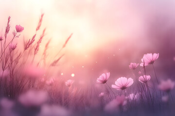 Fototapeta premium pink flowers background