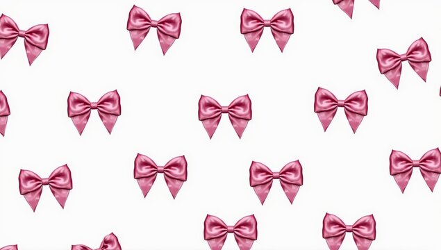 Pink bows pookie pattern background