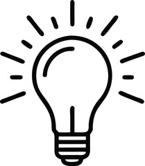 Light bulb icon. light lamp.