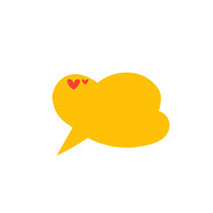 valentine heart speech bubble