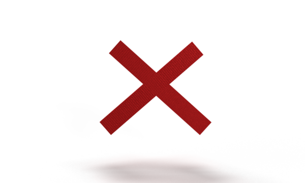 false wrong red pink orange color object icon check choice design business decision correct communication futuristic sign symbol wrong false cross negative right no yes not icon choose mark success 