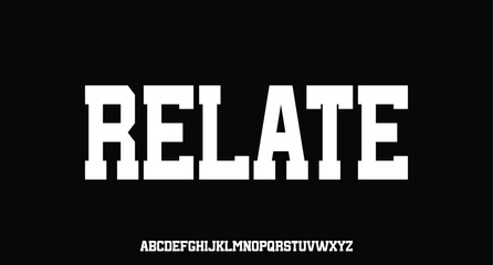 Classic college font. Vintage sport font in american style for football, baseball or basketball logos and t-shirt. Athletic department typeface, varsity style font. Vector
