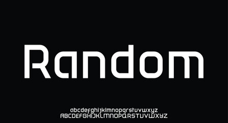 Obraz premium Minimal modern alphabet fonts. Typography minimalist urban digital fashion future creative logo font. vector illustration 