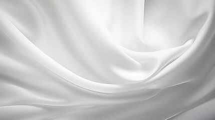 Naklejka premium Elegant White Cloth Drapery with Flowing Texture and Soft Light for Artistic Backgrounds, Textile Designs, and Fashion Photography Use