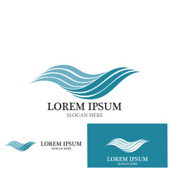 water wave icon vector illustration template design