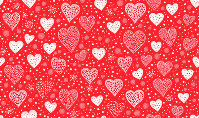 Valentine�s Day texture design with festive repeating hearts
