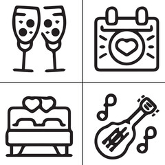 Flirting Day, heart, love, woman, dentist, card, care, valentine, couple, teeth, family vector design icon symbol set 