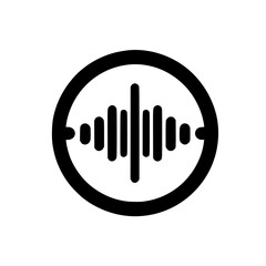 Sound Wave Audio Frequency Signal: Technology Icon Vector Illustration
