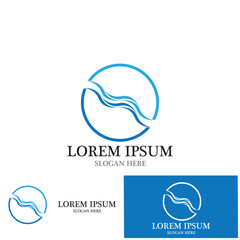 water wave icon vector illustration template design
