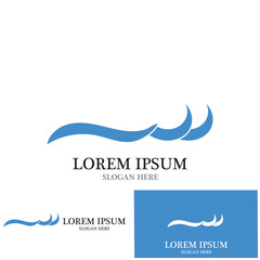 Fototapeta premium water wave icon vector illustration template design