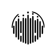 Abstract Black and White Geometric Line Art: Minimalist Circular Pattern Design. Perfect for modern backgrounds, textures, and graphic design projects.