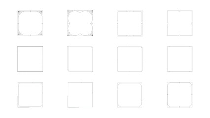 Elegant Geometry Square Line Frames