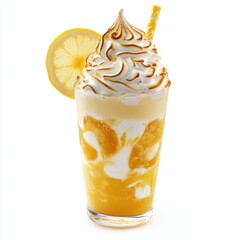 Zesty lemon shake with meringue topping 