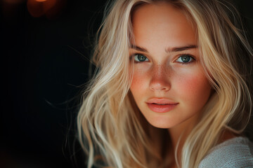 Naklejka premium blond young woman