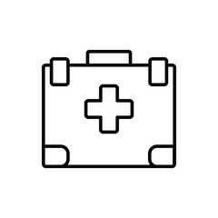 First aid icon isolated on white background. Case symbol modern, simple, vector, icon for website design, mobile app, ui. Vector Illustration