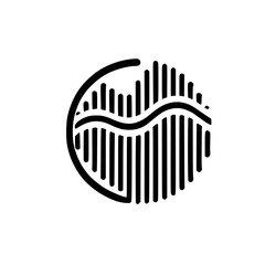 Abstract Black and White Wave Line Pattern Graphic Design. Minimalist Geometric Vector Illustration. Modern Art Background Texture.