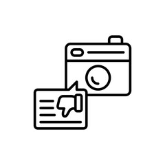 Image review outline icons, minimalist vector illustration ,simple transparent graphic element .Isolated on white background