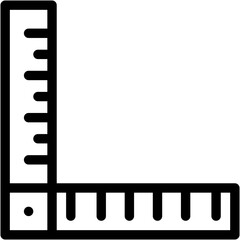 Vector Icon Ruler, Measuring, Geometry, Construction Tools, Carpentry Tools